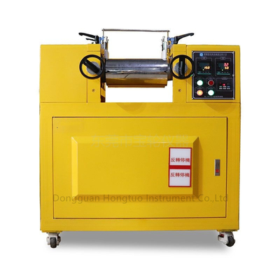 Fresadora de dois rolos para laboratório de bancada Máquina de trituração de borracha e plástico