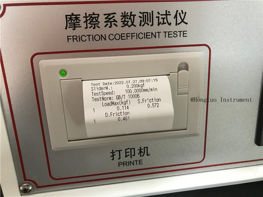 ASTM COF Tester Filmes de plástico Coeficiente de atrito Tester