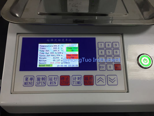 Aparelho de ensaio de laboratório de índice de fluxo de fusão de polietileno com ecrã LCD