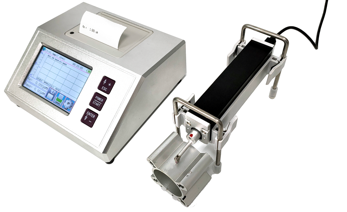 Testador portátil de rugosidade de superfície com impressora integrada para controle de qualidade industrial
